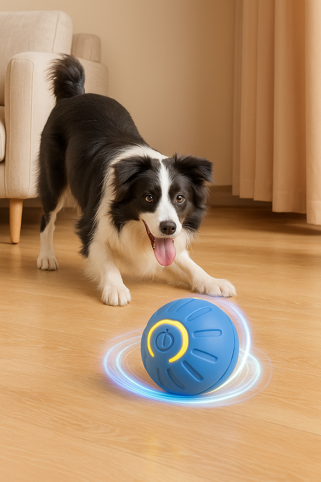Pelota Inteligente para Mascotas con Movimiento Autónomo